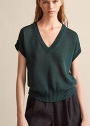 Смарагдово-зелений жилет Massimo Dutti, розмір S.