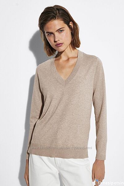 Розкішний джемпер Massimo Dutti, вовна і шовк, розмір М.