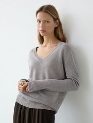 Розкішний джемпер, светр Massimo Dutti, 100 льон, розмір М.