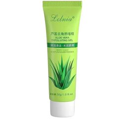 Пілінг - скатка 30 мл гель з алое вера Aloe vera gel exfoliating очищення 