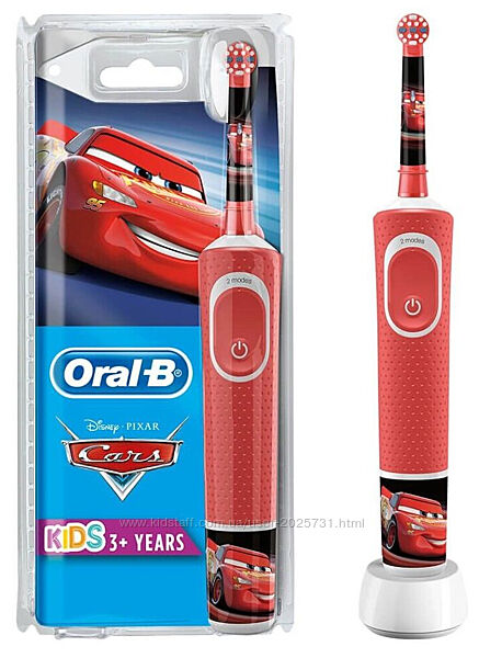 Зубная щетка Oral-B D100 Vitality Kids Cars с 1 детской наcадкой
