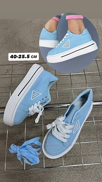 Кеды женские эко кожа, летние, осенние, весенние, кроссовки, Голубые 