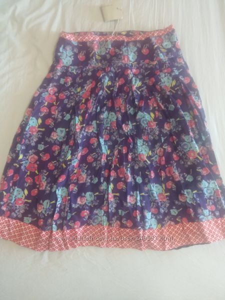 Яркая летняя юбка-миди с цветочным принтом в этно стиле S размер