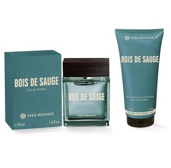 Набор Bois de Sauge Туалетная вода 50мл  Гель для душа Ив Роше Yves Rocher