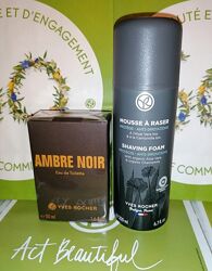 Набор для мужчин Ambre Noir 50ml и Пена для бритья Ив Роше Yves Rocher Ів  