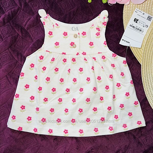 Котоновий літній сарафан Розмір 68 см.