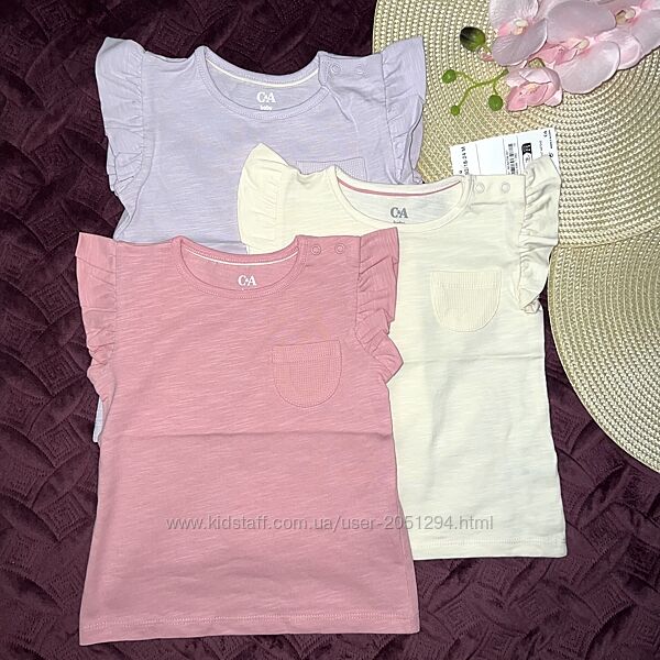 Футболки з рюшами  для дівчаток Розмір 92 см.