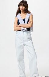 Джинси Uniqlo - Gerade Jeans Wide Fit ніжно блакитні 