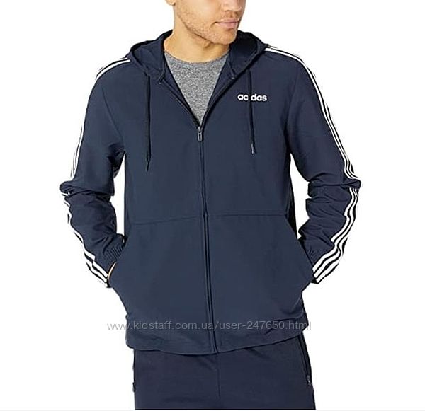 Спортианая кофта adidas men&acutes essentials 3-stripes woven windbreaker разм х