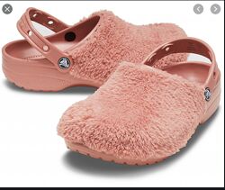 Женские розовые сабо CROCS Classic Fuzz Mania Clog w6 w7 w8 w9
