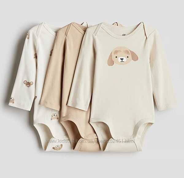 Боді з довгим рукавом H&M 9-12міс, 18-24міс, 2-3роки