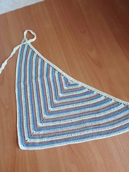 Вязана косинка ручної роботи стильний аксесуар 100 хендмейд