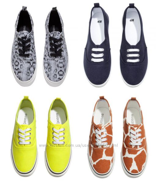 Сникерсы, слипоны от H&M, стелька 23-25 см