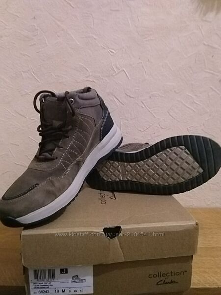 Ботинки Clarks original. Dark Brown  Waterproof. 43 р. непромокаемые, термо.