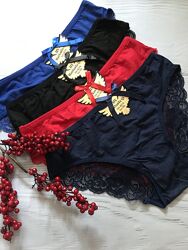 Бавовняні трусики з мереживом