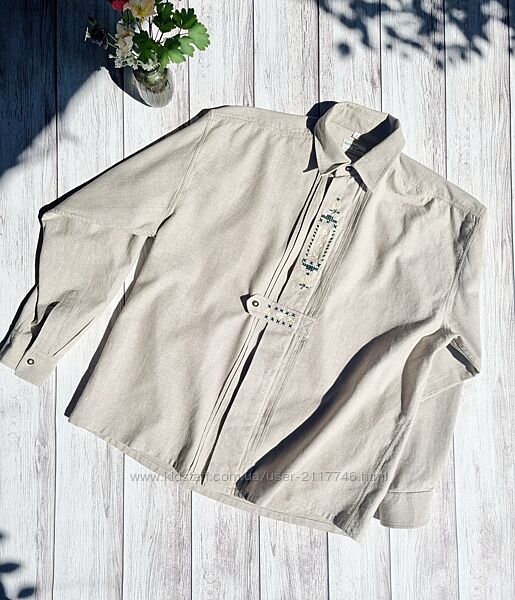 Рубашка хлопок этно стиль с вышивкой вышиванка
