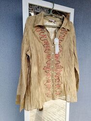 Новая шелковая блуза рубашка женская с биркой