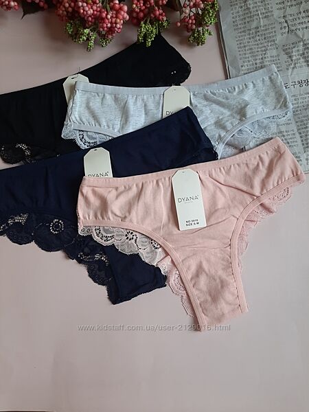 Бавовняні трусики бразильяни ззаду мереживо розмір S-M, L-XL