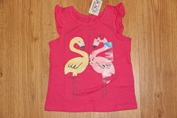 Новая детская футболка Childrens Place 2т на 2 года фламинго