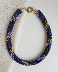 Прикраса із бісеру кольє-джгут Зорепад