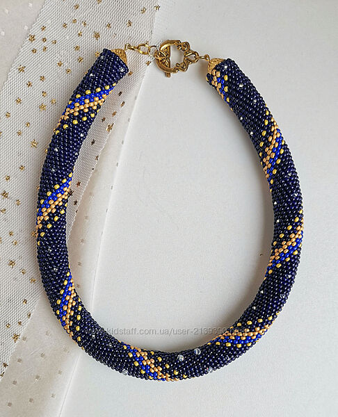 Прикраса із бісеру кольє-джгут Зорепад
