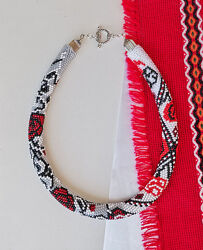 Прикраса із бісеру кольє-джгут Чарівна доля