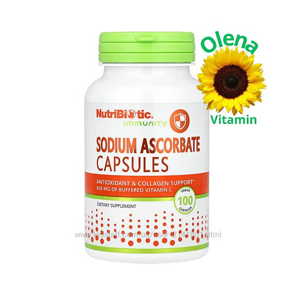 NutriBiotic Sodium Ascorbate аскорбат натрію Содиум аскорбат содіум