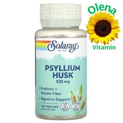 Псиліум у капсулах 525 мг Solaray Psyllium Husk 100 капсул
