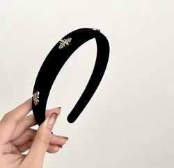 Элегантный бархатный обруч в люксовом стиле gucci style, изысканный женский