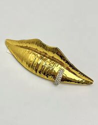 Эффектное кольцо губы в стиле Скиапарелли, колечко губы schiaparelli