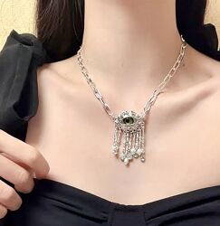 Шикарное колье глаз schiaparelli style, кулон с глазом скиапарели в серебре