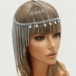 Украшение цепочки стразы на лицо в восточном стиле, тика, фероньерка