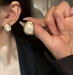 Элегантные серьги в винтажном стиле под жемчуг, серьги гвоздики жемчуг