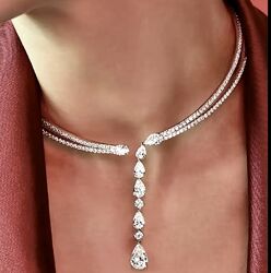 Открытый чокер колье с подвеской кристаллами, чокер обруч стразы камни