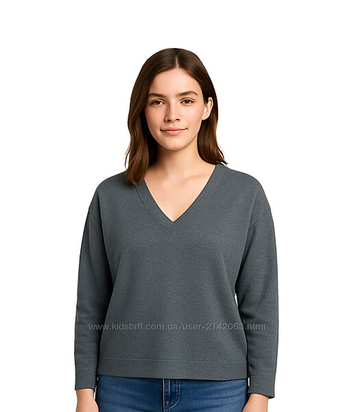 Свитшот джемпер оверсайз женский серый h&m