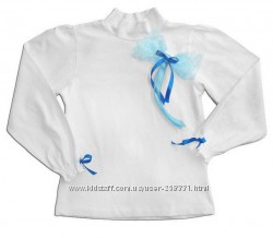 Блуза для девочки Кружевной бант, рост 122-140