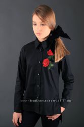 Стильная черная рубашка ТМ Моне р. 134