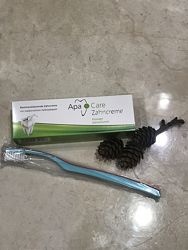 Набір Ремінералізуюча зубна паста ApaCare щітка-флос с щетиною Konex HD