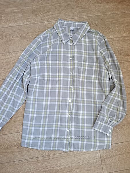 Сорочка в клітинку вільного крою 