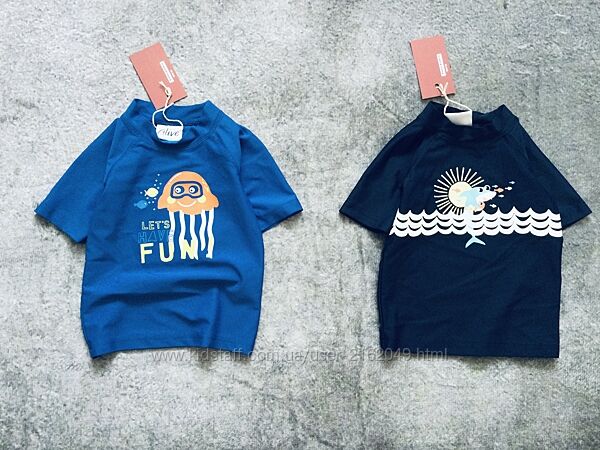 86-92 зріст Alive Сонцезахисні футболки для хлопчика. нові з бірками довжин