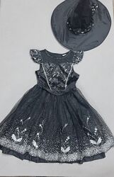 Карнавальный новогодний костюм Колдунья Ведьмочка Волшебница на Хеллоуин 