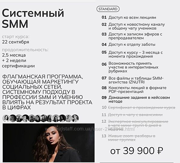 Системный SMM 2025. Тариф Standart. Екатерина Гомзова