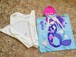 Disney. Shein Дитячий рушник для купання з капюшоном і кутиками для ручок, 