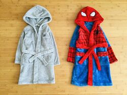 4-5 рок. , Mothercare флісовий, махровий халат Людина -Павук. банний, теплий