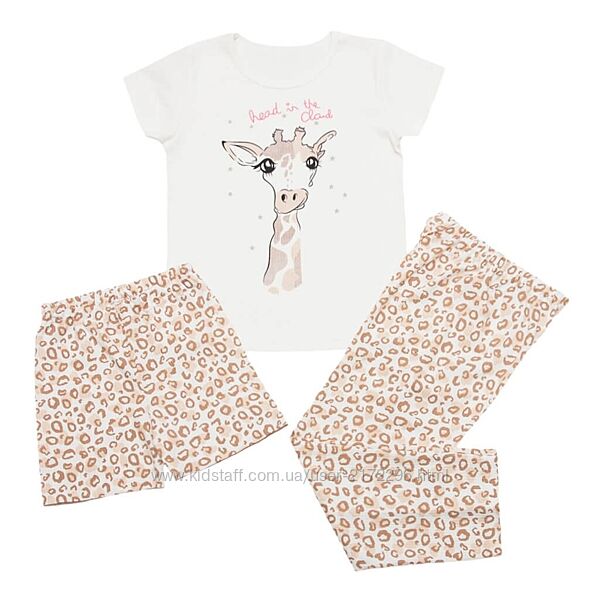 Піжама для дівчинки футболка/шорти/штанці, на зріст від 116 см до 152 см