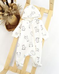 Утеплений комбінезон для новонароджених, на зріст 56 см та 62 см