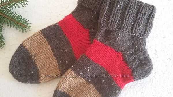 Носки вязаные тёплые шерстяные 21р