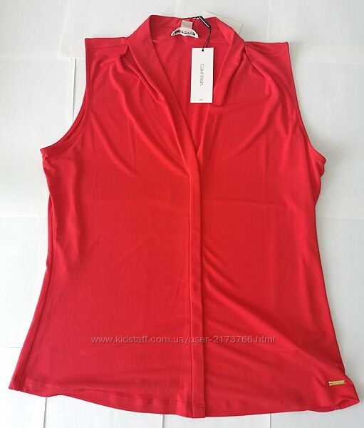 Блузка жіноча CK, блузка женская Calvin Klein, М, красная, червона