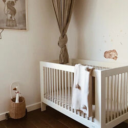 Ліжечко Pinio Basic 120x60 см для новонародженого, трансформер, білий, 0-3