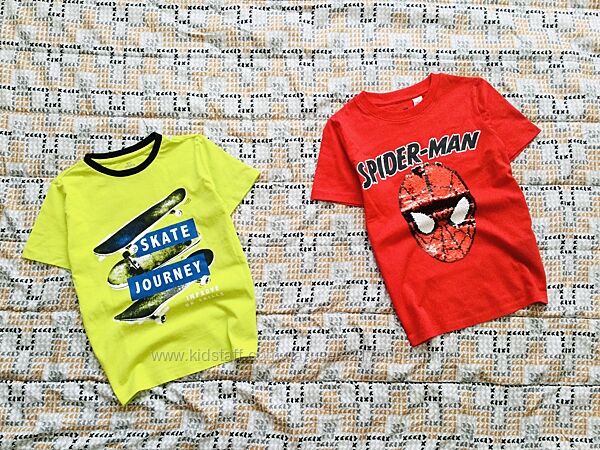 6-8 рок. 116 зріст. Chicco. H&M. Італія. Англія. яскраві Футболки. 100 бав